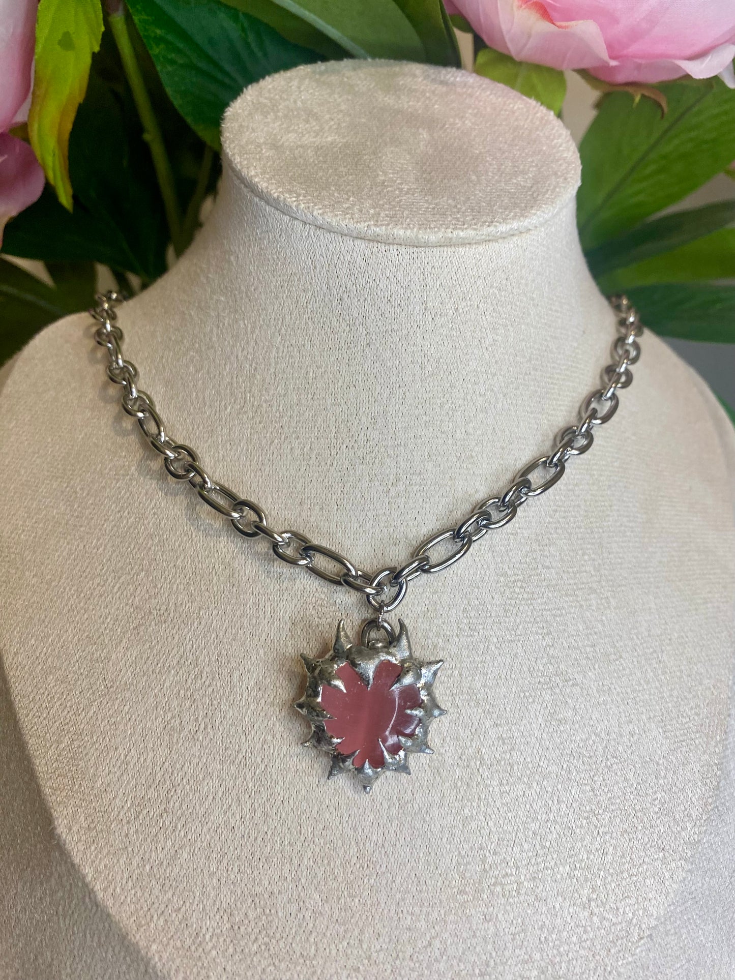 Spiky pink heart