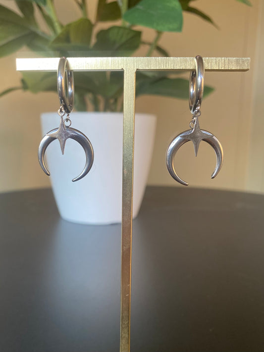 Silver star And moon